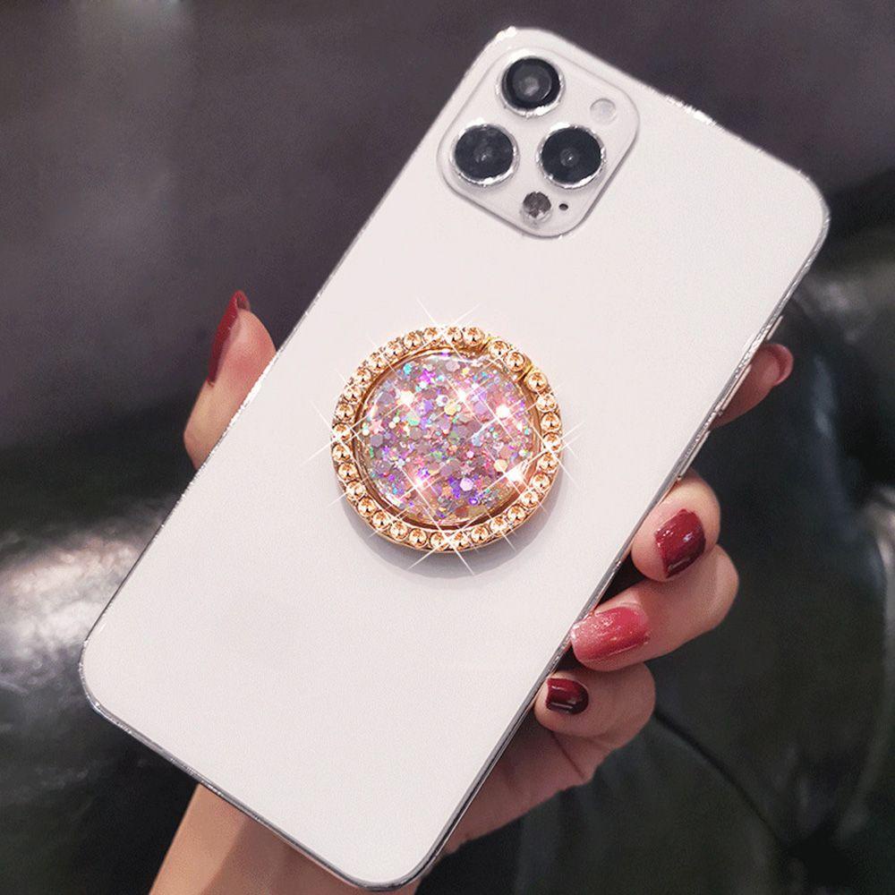 BEBETTERM Giá Đỡ Điện Thoại Dạng Nhẫn Xoay Được Đính Kim Sa Lấp Lánh