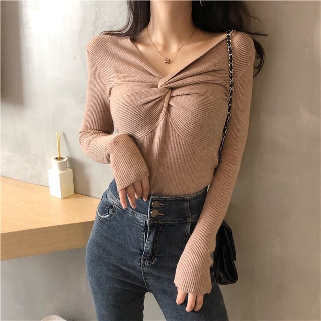 Áo Len Dài Tay Nữ Quảng Châu Chất Đẹp Bánh Bèo A-2 | BigBuy360 - bigbuy360.vn