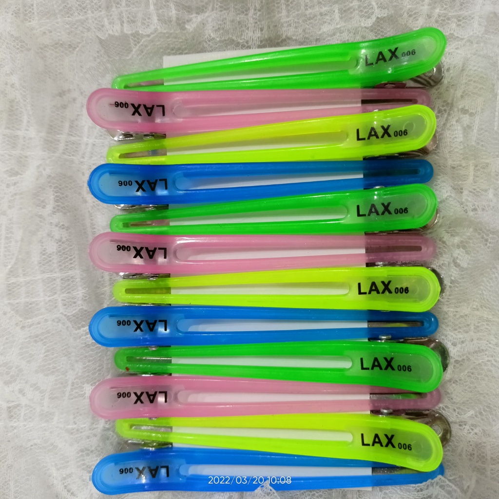 lốc kẹp vịt lax 12 cây nhiều màu dùng hỗ trợ trong quá trình uốn duỗi nhuộm tóc