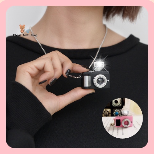 Vòng Cổ Dây Chuyền Mặt Hình Máy Ảnh Phát Sáng Thời Trang [CHUỘT LƯỜI SHOP]