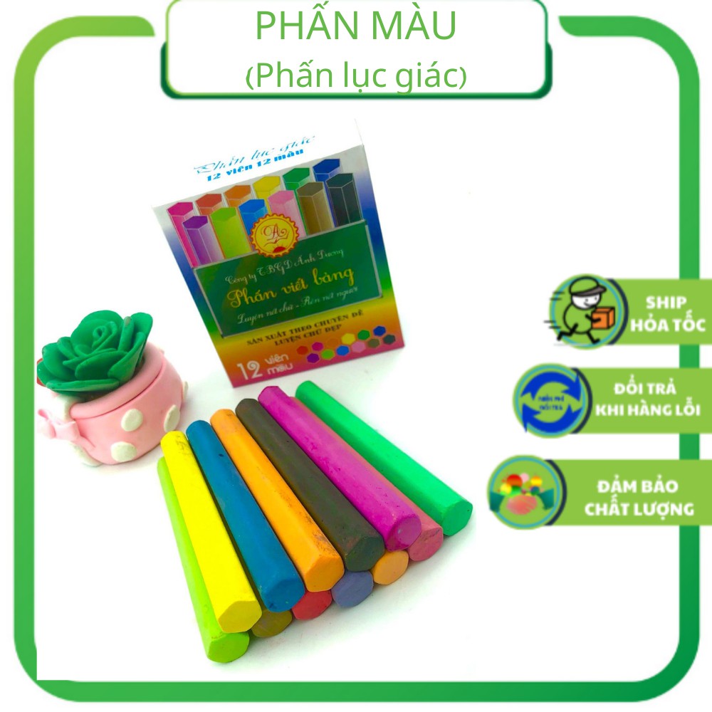 Phấn màu viết bảng I Phấn lục giác Ánh Dương