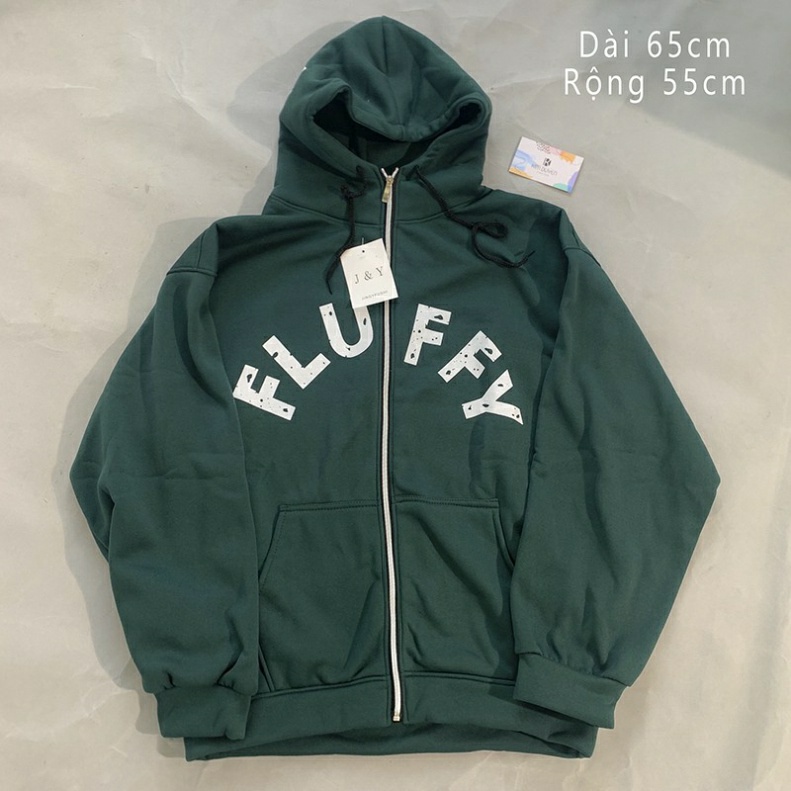Áo khoác nỉ FLUFFY. Áo nỉ kéo khóa  2 lớp dày dặn mũ to Unisex. Hàng VNXK chất đẹp. | BigBuy360 - bigbuy360.vn