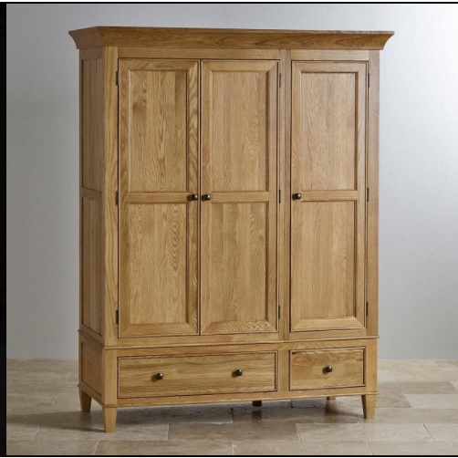 Tủ quần áo Juno Sofa 3 cánh 2 ngăn kéo gỗ sồi 1m4