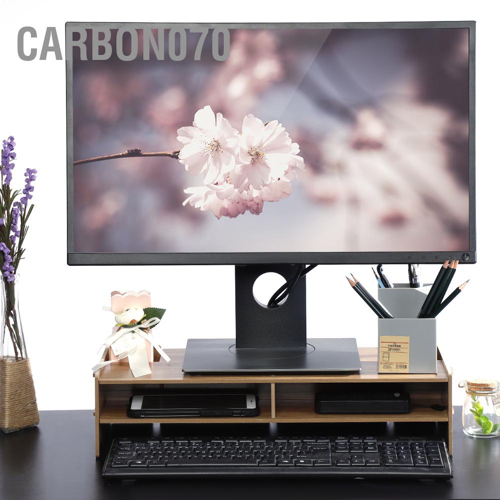 Kệ để màn hình máy tính - laptop để bàn bằng gỗ kiểu dáng đơn giản tiện dụng