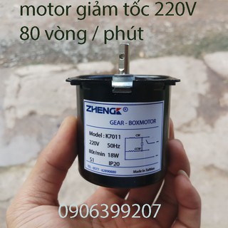 motor giảm tốc 220v - motor giảm tốc 80 rpm