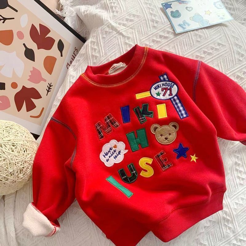 Áo hoodie thêu nhãn hàng mới dành cho trẻ em