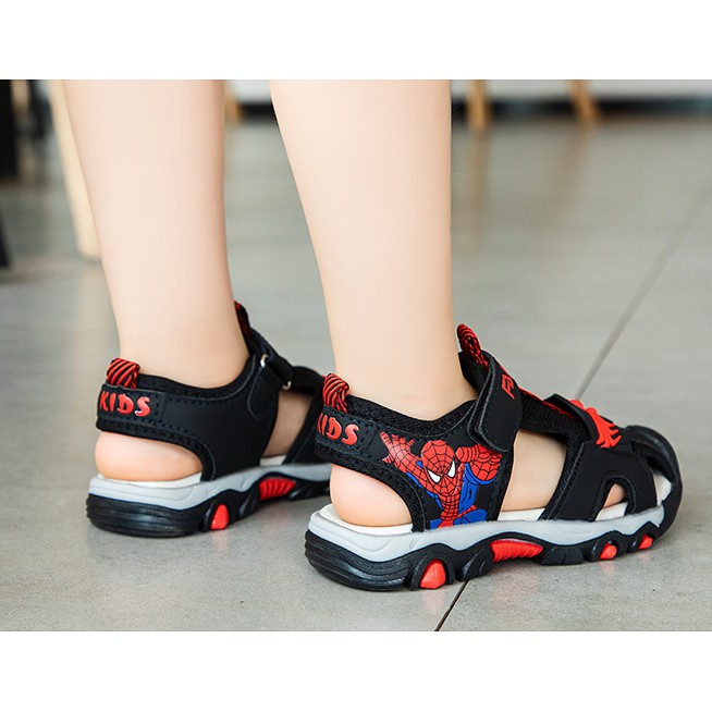 ( FORM TO )Sandal bịt mũi bé trai Spider Man [Rẻ vô địch] sandal bé trai cao cấp chất đẹp đế mềm đi siêu êm chân