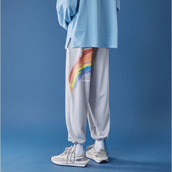 Quần Jogger unisex thể thao Cầu vồng phong cách Hàn Quốc siêu hot- SP7 | BigBuy360 - bigbuy360.vn
