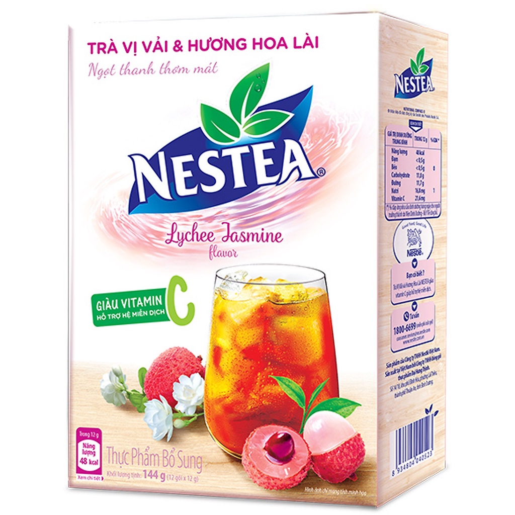 Trà vải hoa lài / Trà hoa quả / Trà chanh / Trà sữa đường nâu NESTEA