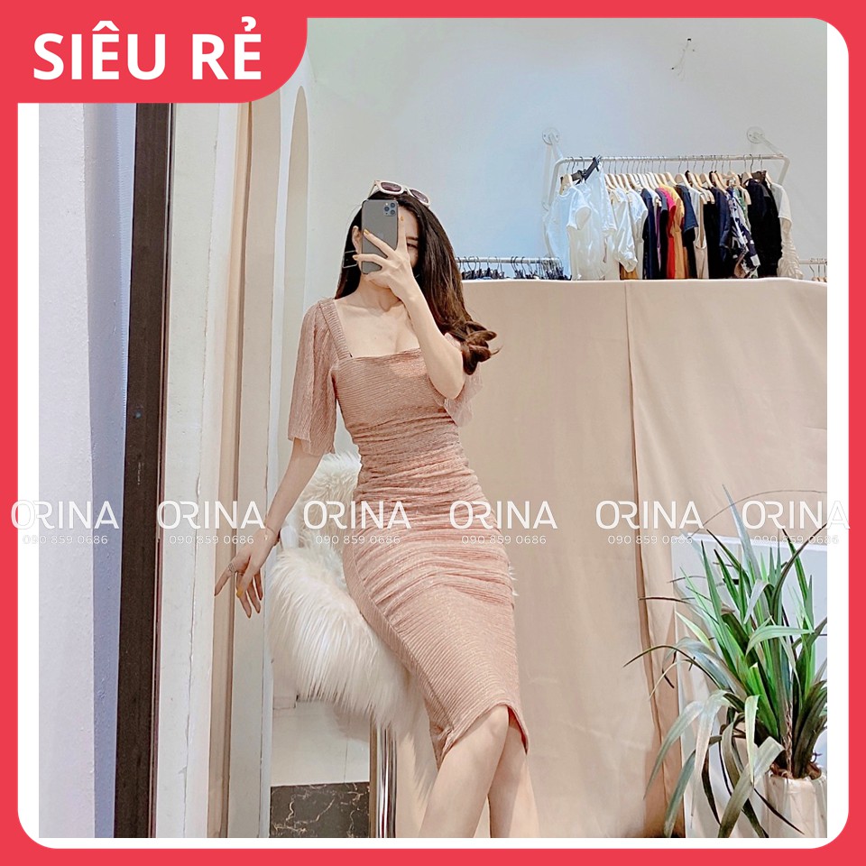 Váy tay lỡ body nhũ kim tuyến nữ Orina- Hàng loại 1, chất đẹp- Giá tốt - 100% ảnh Orina Tự Chụp