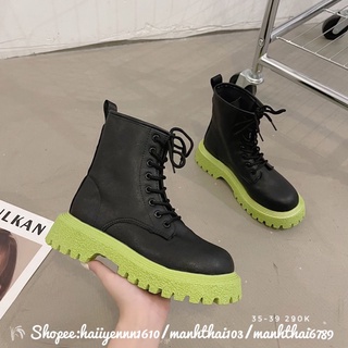 ORDER Giày boots pha màu phong cách Hàn Quốc