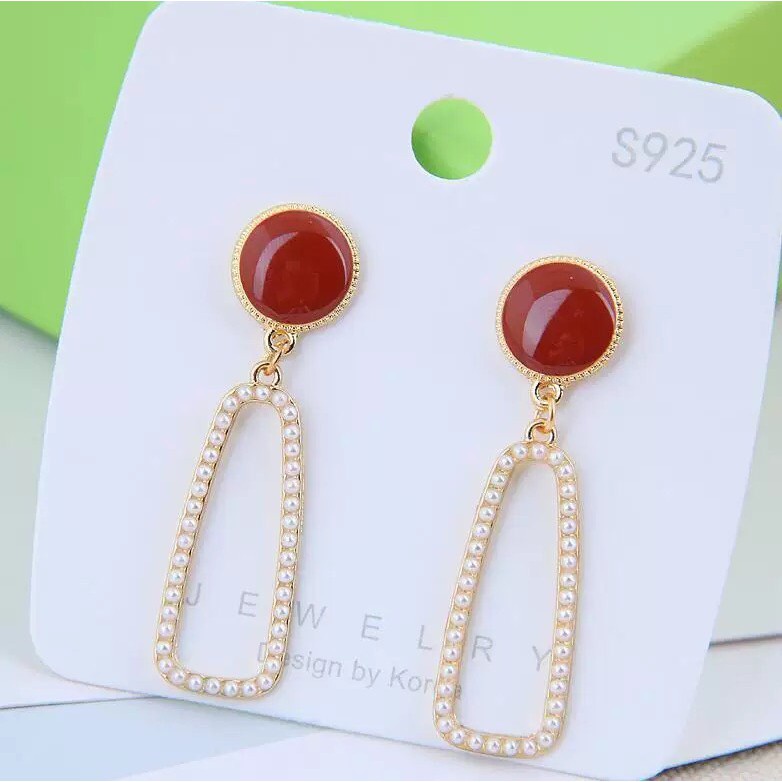 Hoa tai thời trang nữ phong cách Hàn Quốc khuyên tai thả trẻ trung xinh xắn - Mã HT057 The Collar Box