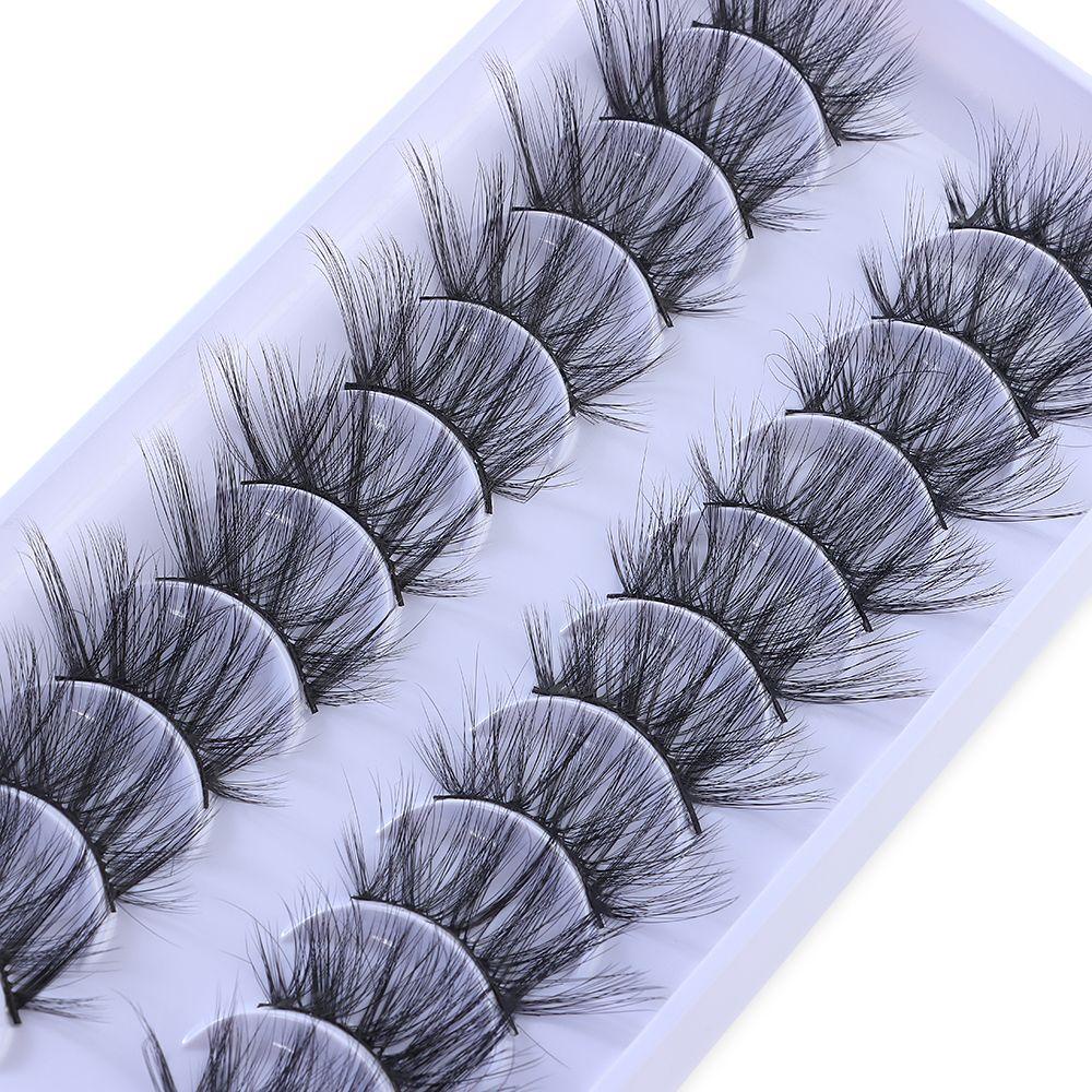 NIUYOU Set 10 Cặp Lông Mi Giả 3D Dài Tự Nhiên