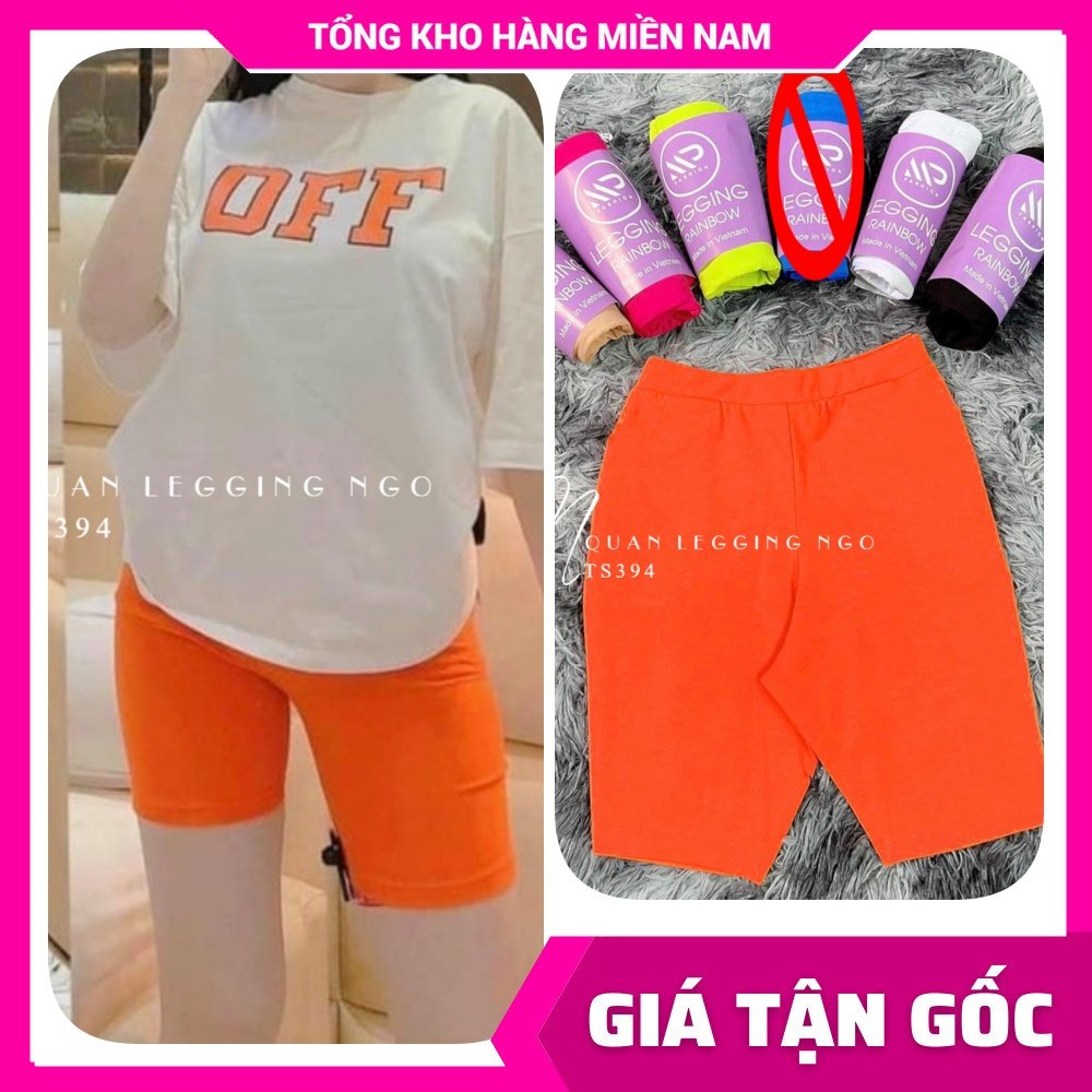 Quần thun đùi lửng Rainbow cho nữ chất thun co giãn lên phom siêu ôm dáng Quần ngố nữ TS394