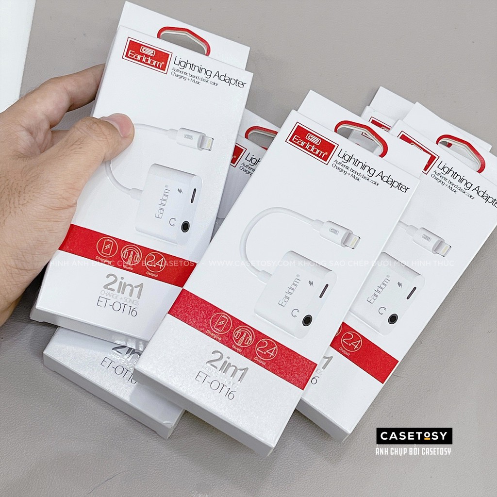 Jack Chuyển Lightning 2 in 1 Earldom OT-16 (Ra 1 Cổng Lightning và 1 Cổng 3.5) ⚡️ 𝐅𝐑𝐄𝐄 𝐒𝐇𝐈𝐏 ⚡️Chính 