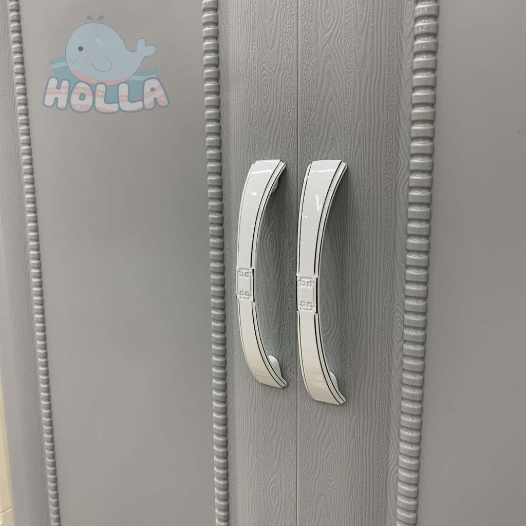 Tủ quần áo trẻ em 5 tầng Holla, tủ nhựa lắp ghép vân gỗ đựng đồ em bé
