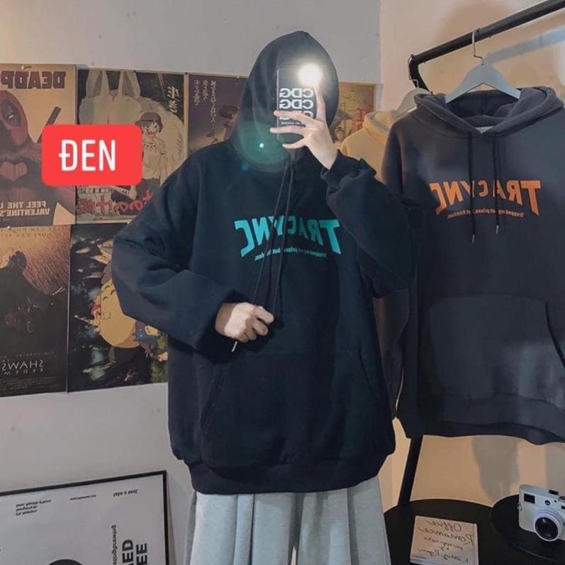 Áo Hoodie Form Rộng Chất Nỉ Lót Bông Dày Dặn In Dòng Chữ Tracync
