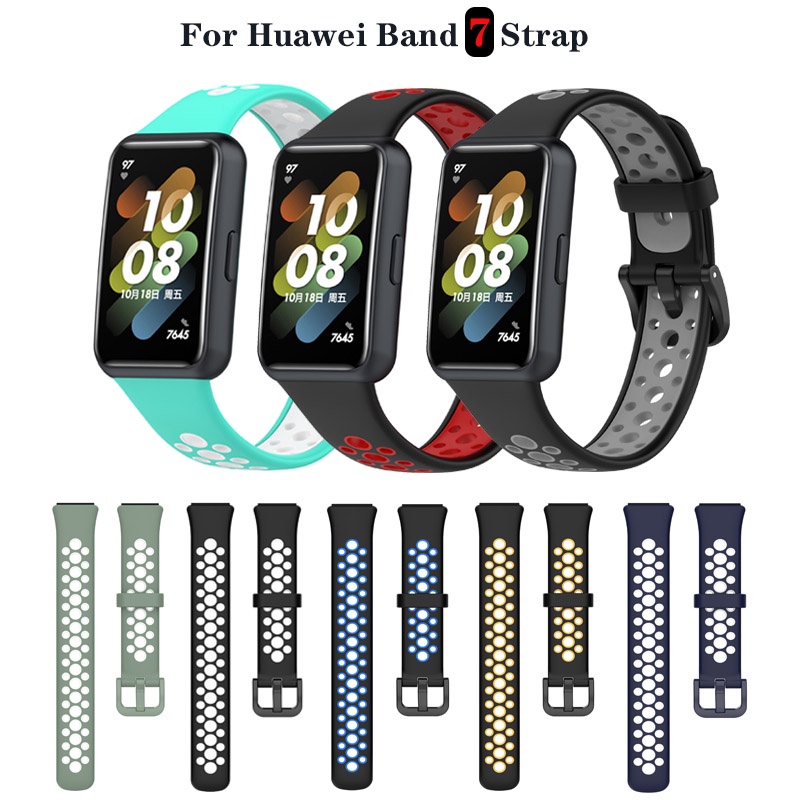 Dây Đeo Thay Thế Chất Liệu Silicon Màu Trơn Cho Huawei band 7