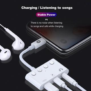 Cáp chuyển đổi đầu sạc 3 trong 1 hỗ trợ sạc pin nhanh giắc 3.5mm Type C cho iPhone