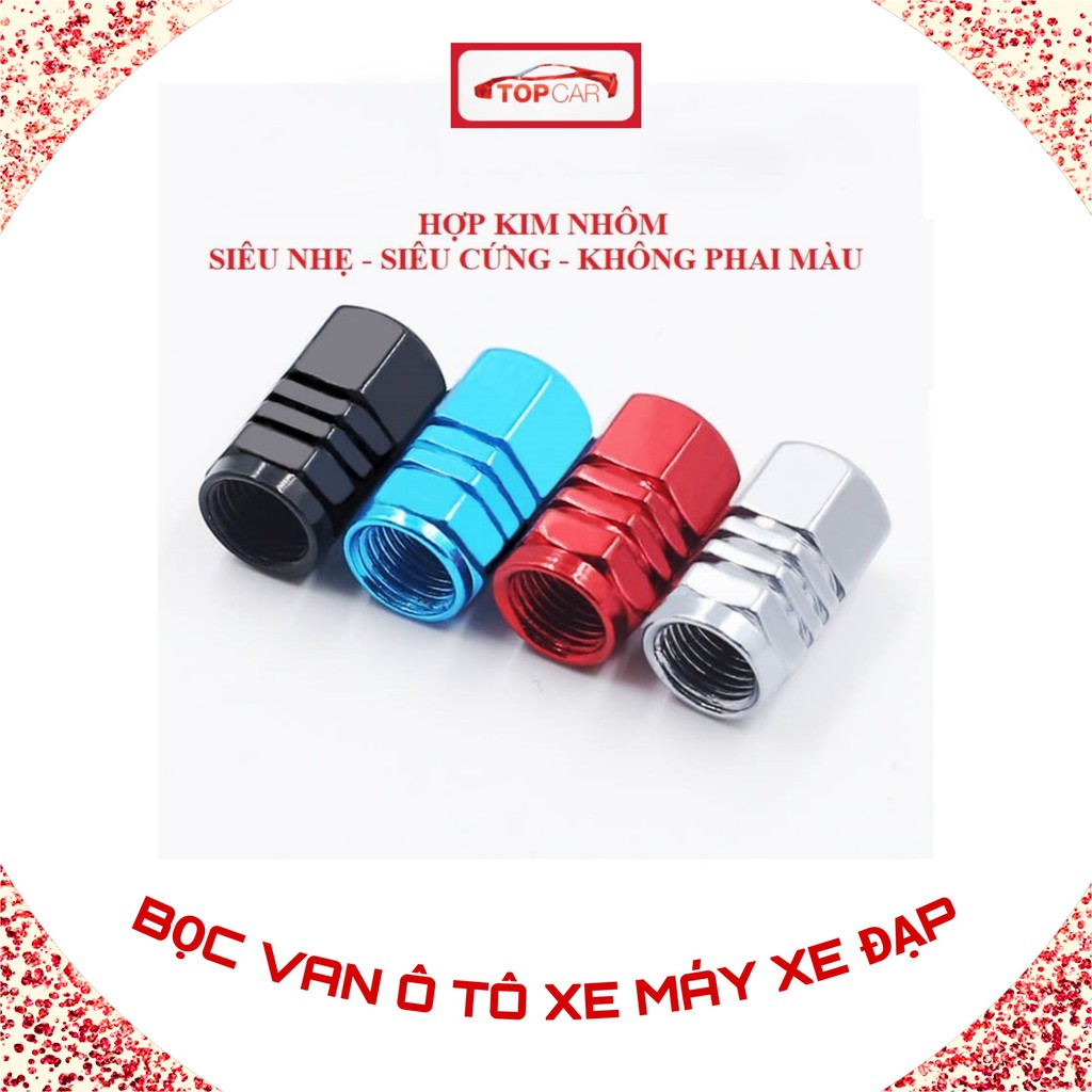 ️⚡RẺ VÔ ĐỊCH⚡COMBO 4 Vỏ Bọc Đầu Van Lốp Xe Hơi, Làm Bằng Nhôm