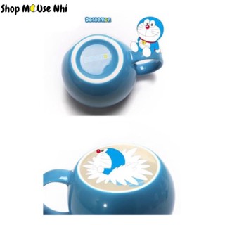 Cốc sứ Doremon kèm nắp và thìa