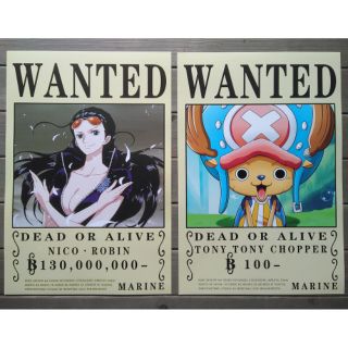 Combo 8 tấm poster Wanted One Piece
