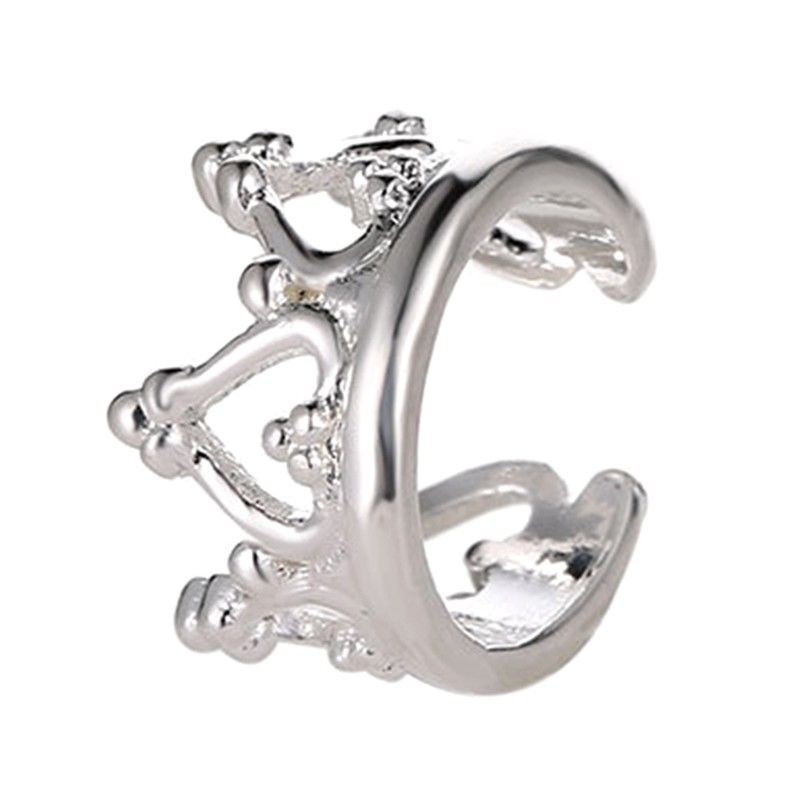 Khuyên tai hợp kim kẹp vành tai hình vương miện độc đáo