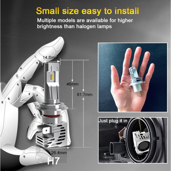1 Đèn Pha led H8 CSP H11 M3 12000LM H4 led H1 9005 HB3 9006 HB4 Cho Xe Hơi