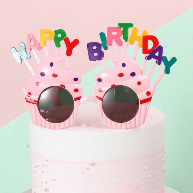 Kính mát hình chữ Happy Birthday dùng chụp ảnh vui nhộn | BigBuy360 - bigbuy360.vn