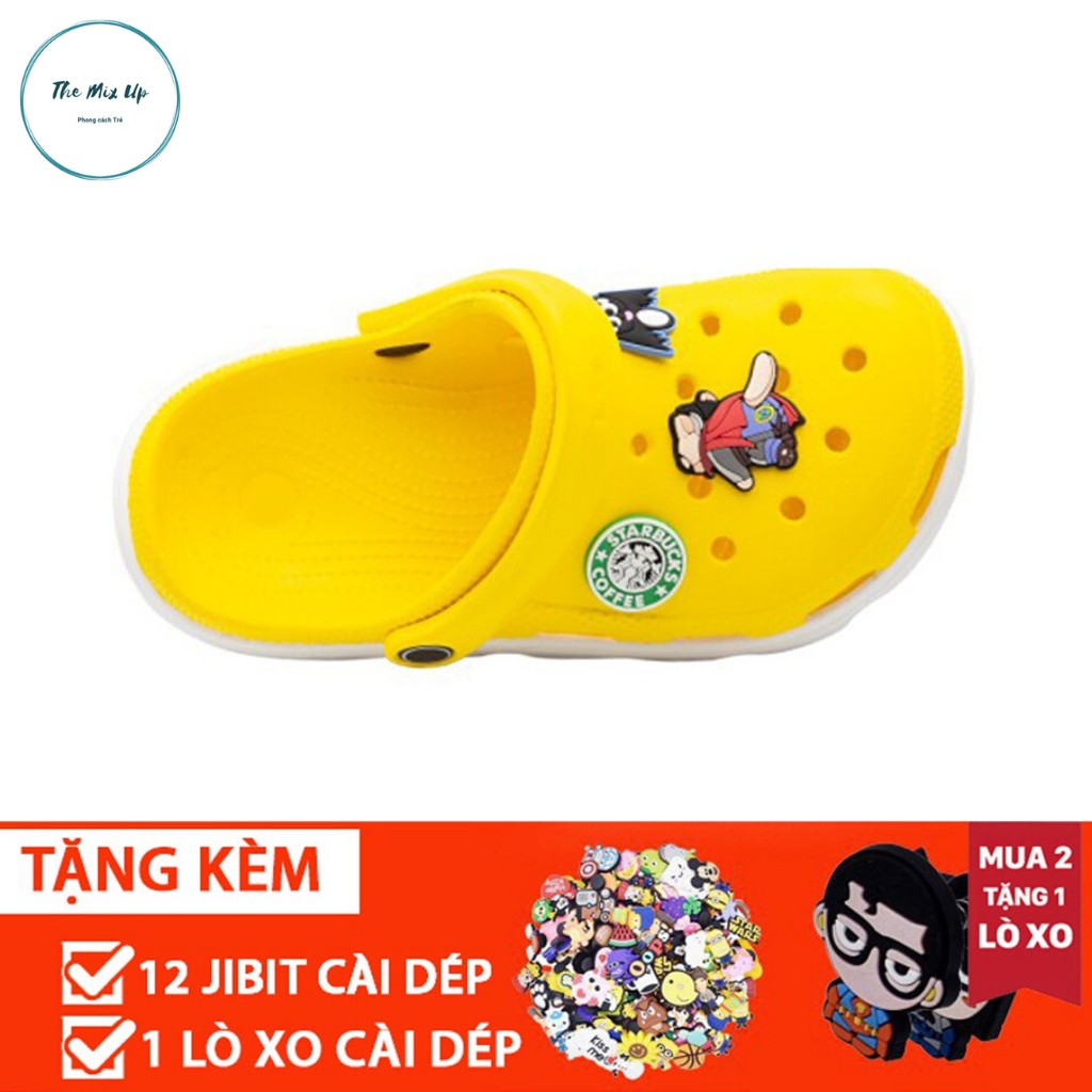 [Siêu Hot Tặng 6 Stiker] Dép cross vàng đế lượn sóng siêu hịn💖FREESHIP💖sục cross bít đầu hotrend tại The Mix Up | BigBuy360 - bigbuy360.vn