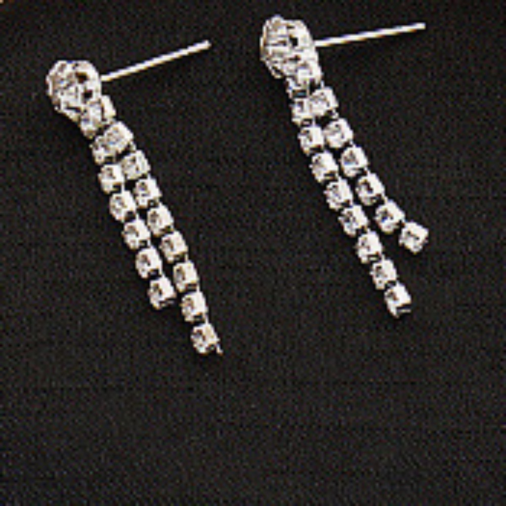 Bộ Vòng cổ + Bông Tai Đính Kim Cương Giả Siêu Lấp Lánh