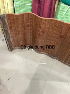 Chiếu trúc tăm vân gỗ đế lụa đẹp