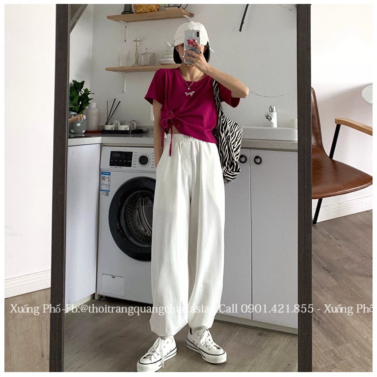 (Hàng Nhập) Quần Jogger quần ống rộng ulzzang Hàn quốc nỉ thun co giãn siêu thoải mái