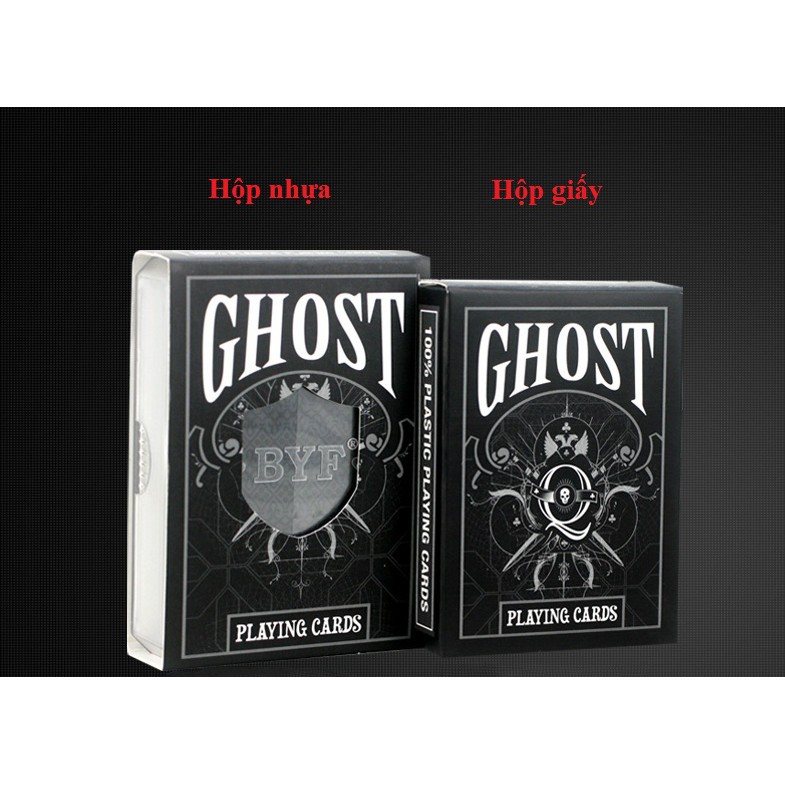 Bài Tây Poker nhựa Ghost siêu bền, siêu đàn hồi, chống nước