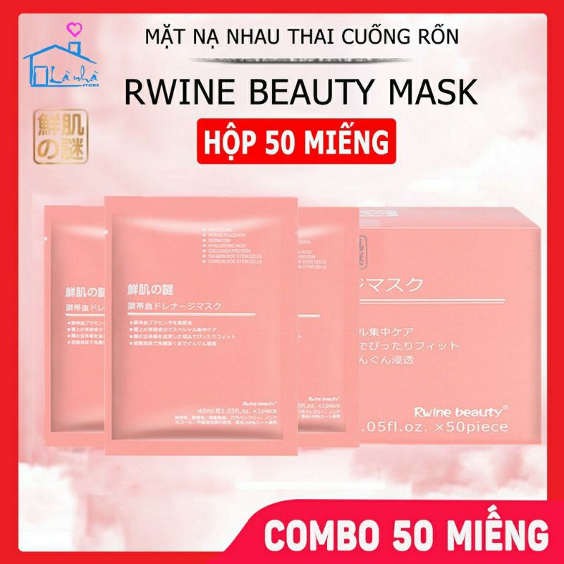 [Mã COS2405 giảm 8% đơn 300K] [HỘP 50 MIẾNG]Mặt Nạ Tế Bào Gốc Nhau Thai Cuống Rốn Nhật Bản