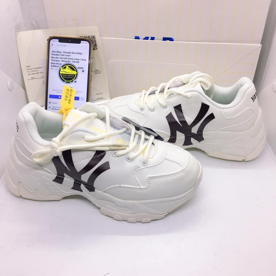 [ FREE SHIP ] Giày thể thao sneaker trắng M L B  NY CHỮ ĐEN MỚI full size, full bill box hàng 1:1 | BigBuy360 - bigbuy360.vn