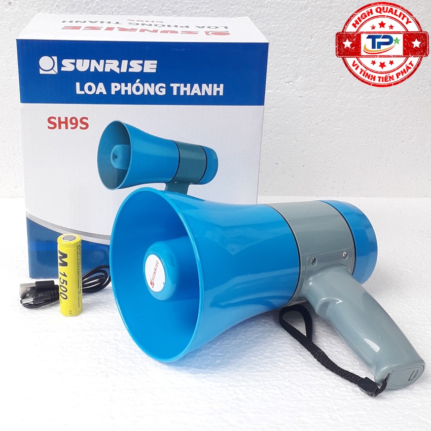 Loa phóng thanh cầm tay Sunrise SH9S có THU ÂM và PIN SẠC phiên bản mới