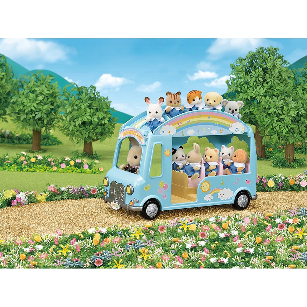 Đồ Chơi Sylvanian Families Xe Buýt Trường Mẫu Giáo Sunshine Nursery Bus