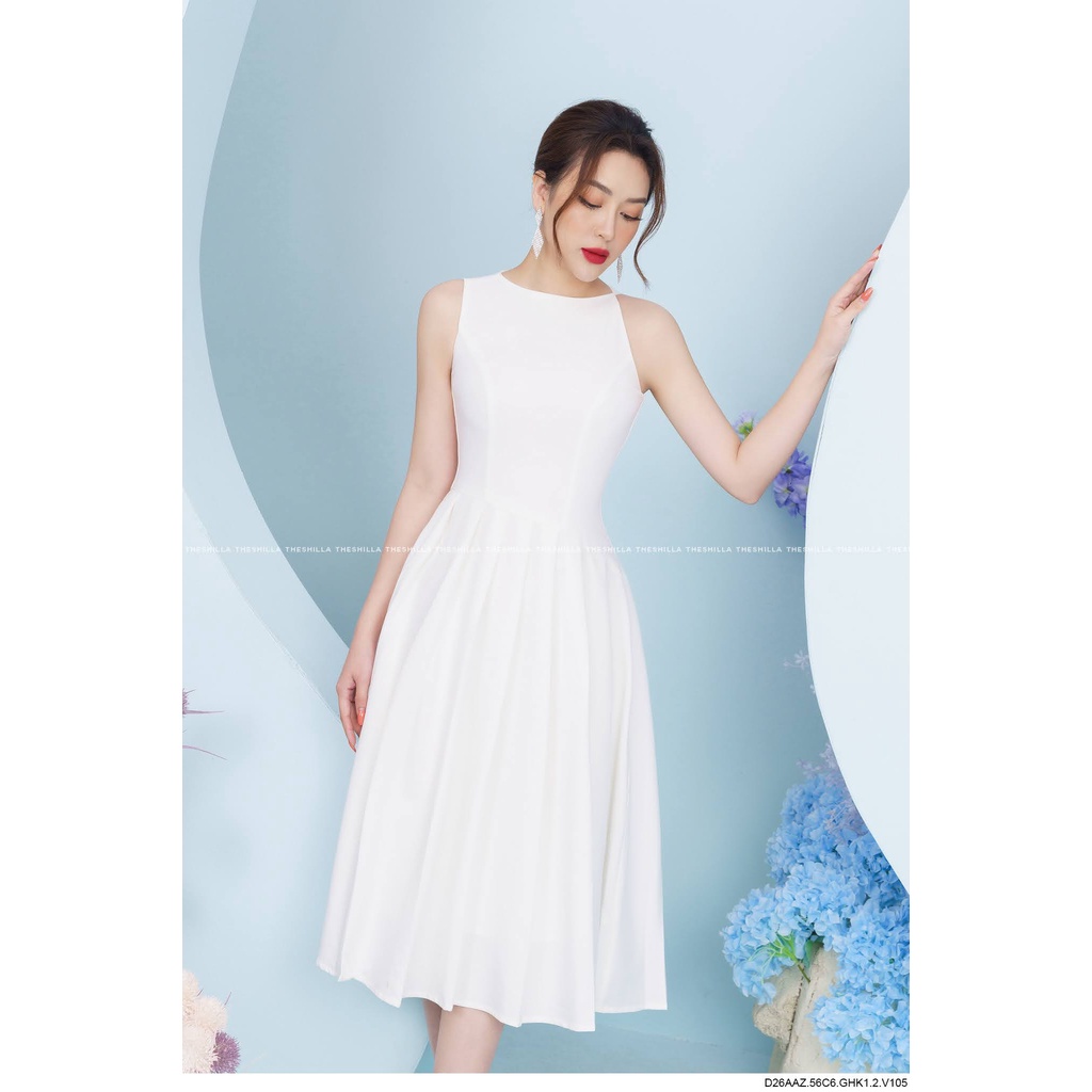 Váy đầm thiết kế xếp ly eo kiểu chéo cao cấp [ Có video + Ảnh thật ] The Shilla - D26AAZ - 56C6