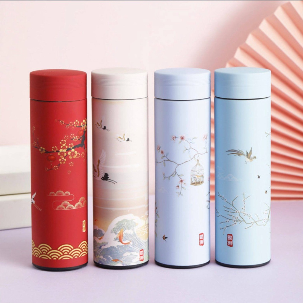 Bình giữ nhiệt nóng lạnh hiển thị nhiệt độ, lõi inox 304, có nắp lọc trà tiện dụng an toàn chất lượng