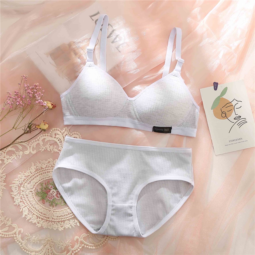 Set 1 Bộ Áo Lót Nâng Ngực 3/4 cup Không Gọng Chất Liệu Cotton Mỏng Nhẹ Thời Trang Quyến Rũ Dành Cho Nữ | BigBuy360 - bigbuy360.vn