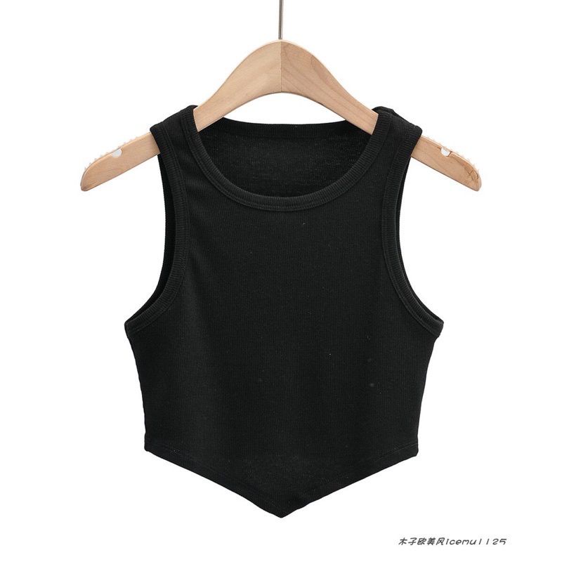 Áo croptop 3 lỗ tà nhọn siêu hot_phong cách (A15