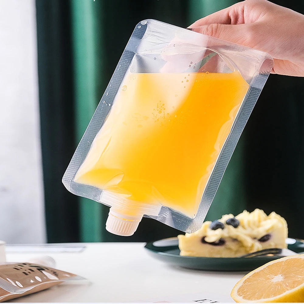 Túi Nhựa Trong Suốt Đựng Nước Trái Cây Tiện Dụng 200-2500ML DIY