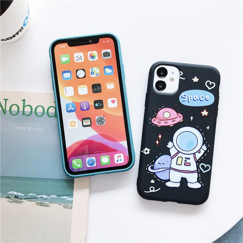 Ốp lưng iphone Phi hành chibi TPU trơn dẻo mềm 5/5s/6/6plus/6s/6splus/7/7plus/8/8plus/x/xr/xs/11/12/pro/max/plus/promax