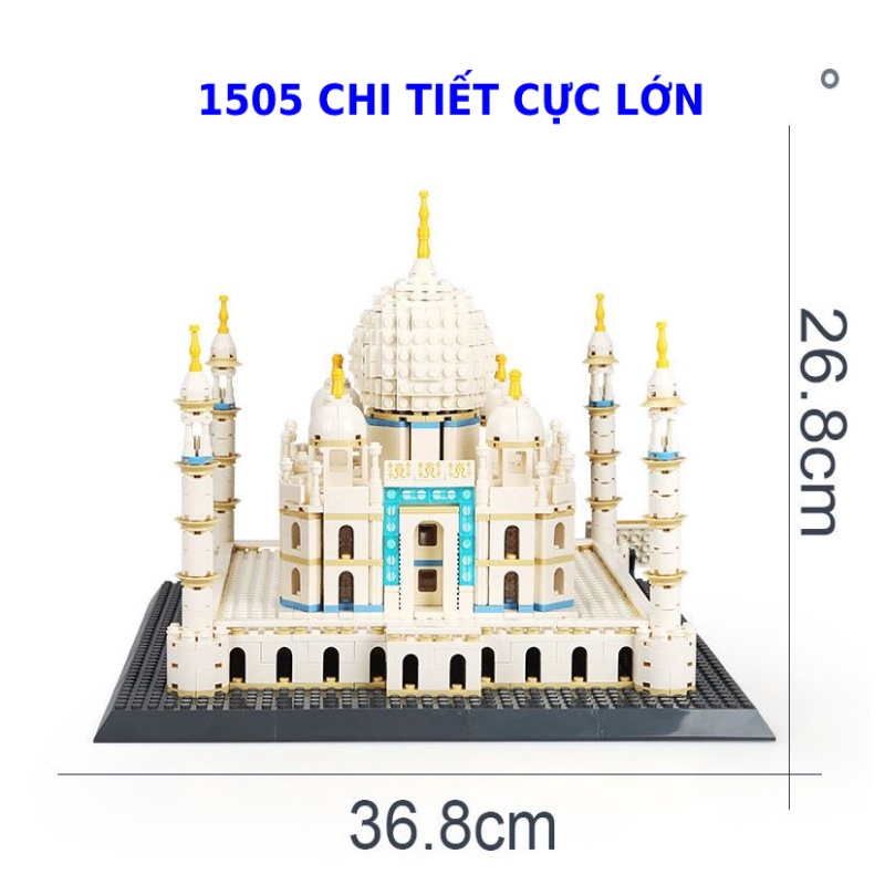 [Có sẵn] [Cực lớn 5500 chi tiết] Đồ chơi xếp hình Lego kỳ quan thế giới EASYKIDS Có sách hướng dẫn ghép City Building