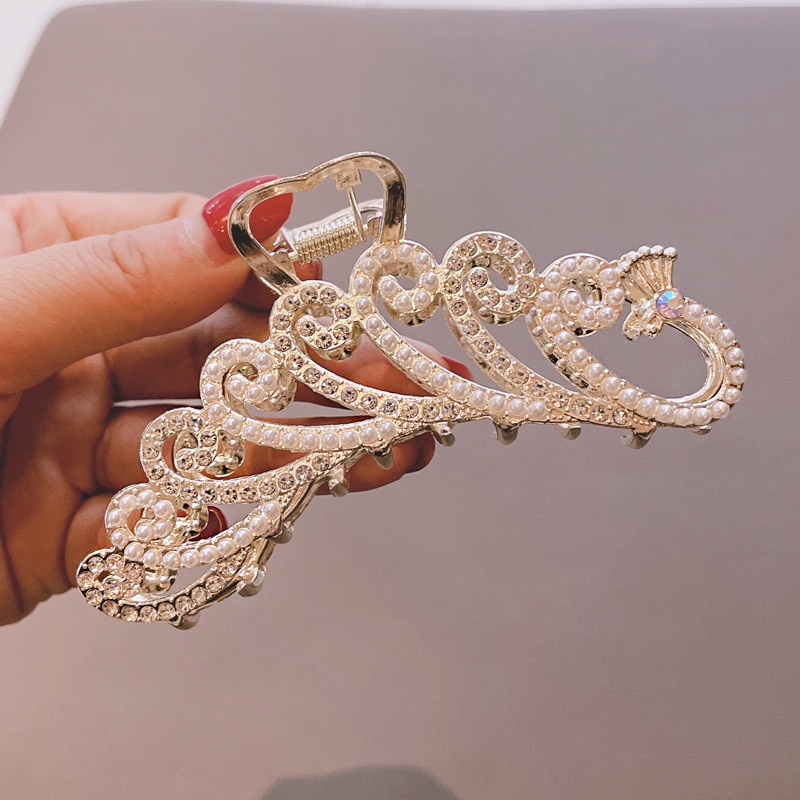 Kẹp tóc Hàn Quốc đính đá  cặp tóc càng cua kim loại nhiều kiểu tùy chọn xinh xắn sang chảnh cho nữ