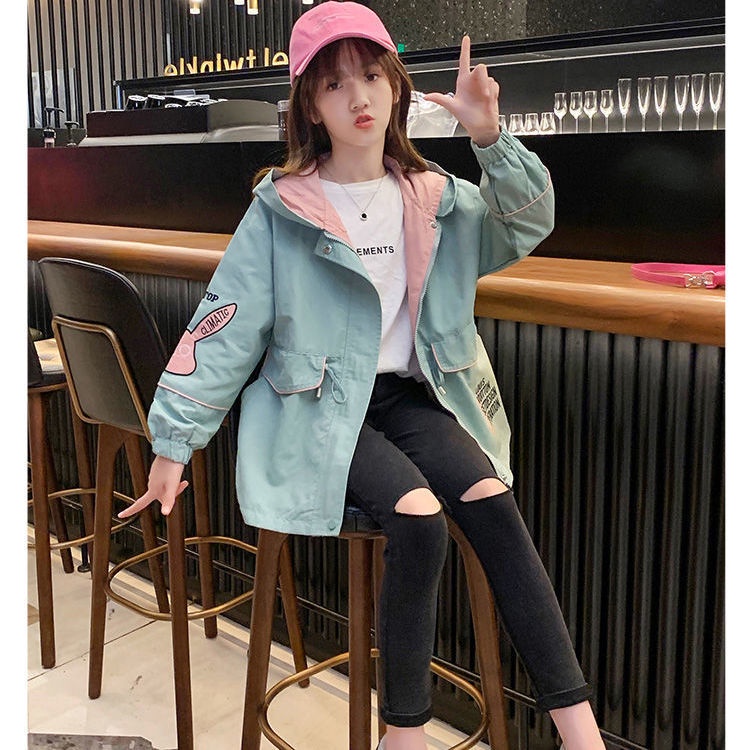 Áo Khoác Gió Thời Trang Xuân Thu 2022 Mới Cho Bé Gái