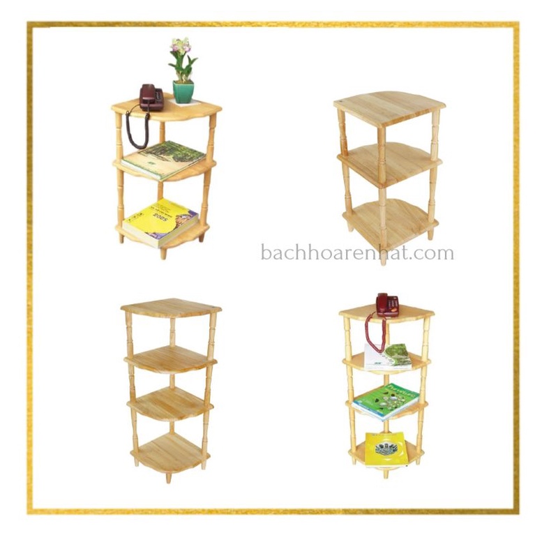 Kệ góc 3 tầng 32 x 32 x 64 cm /Gỗ Đức Thành