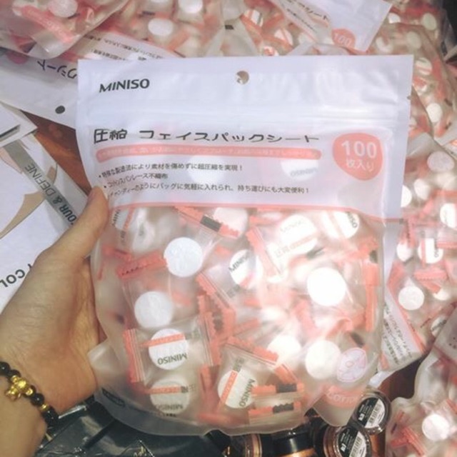 Mặt Nạ Giấy Nén Miniso 100 viên Nhật Bản | Thế Giới Skin Care
