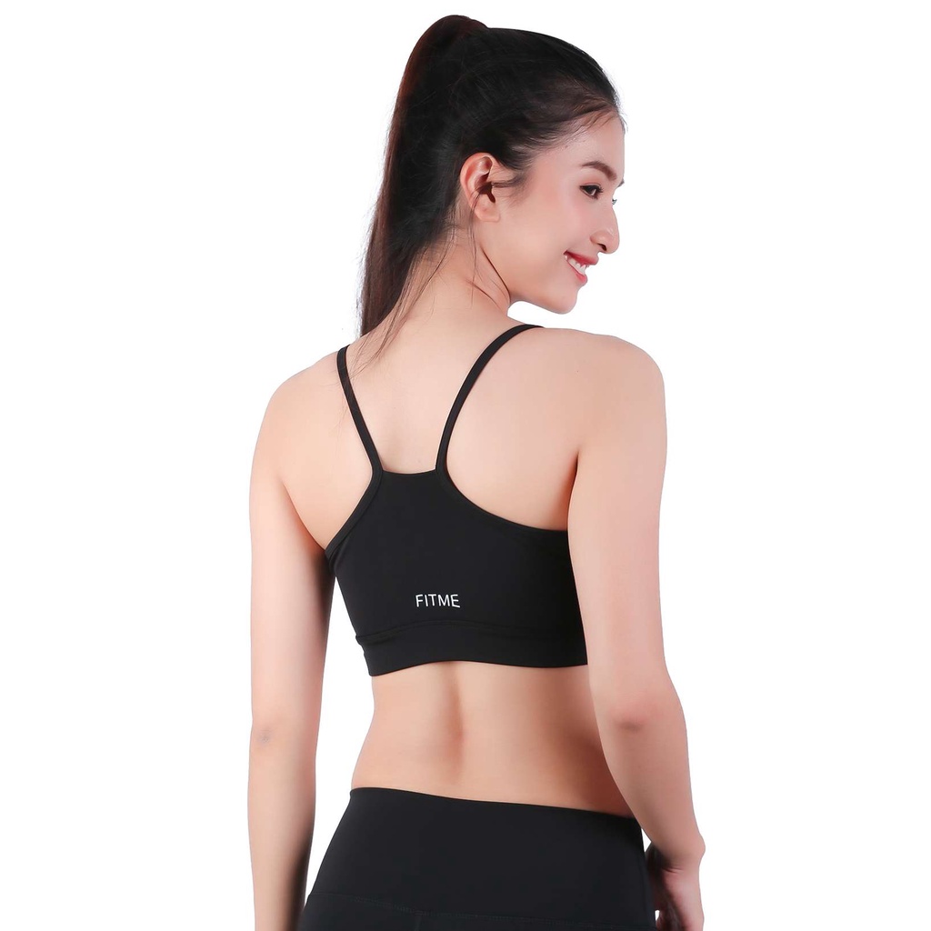 Áo bra tập gym yoga nữ Fitme Theta v1 logo to nâng ngực chất thun thể thao cao cấp co giãn thoải mái